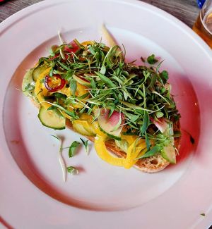 Avocado toast at Crown & Bull in Dunedin