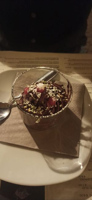 Mousse al cioccolato e avocado; at Pepenero in Sarzana