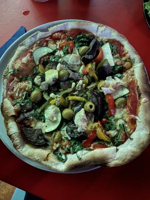 Veg pizza  at The Blue Zone in Dingle