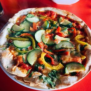 Vegan pizzaa  at The Blue Zone in Dingle