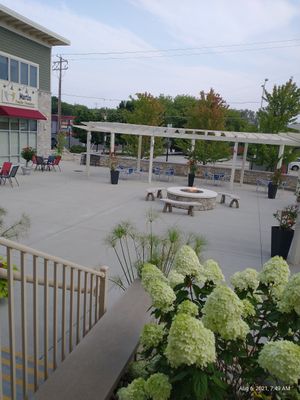 Beautiful patio area right outside at Loca Latte in Sussex