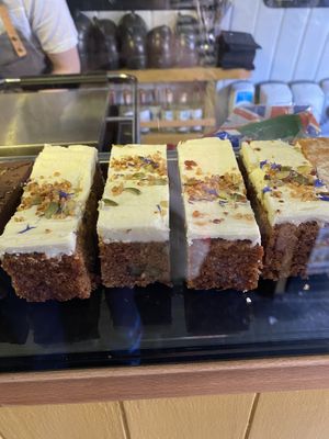 Delicious vegan carrot cake. at The Stowaway Coffee Co in Tenby