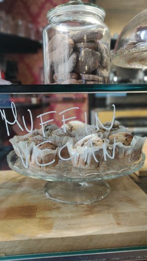 Vegan muffin at Fisheye in Rome