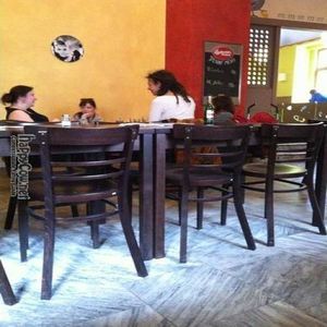 Cheep - looking, but popular. at Mlsna Kavka in Prague