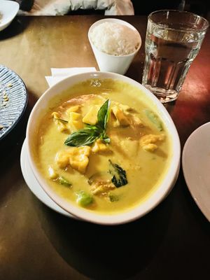 Vegan green curry   at Nora Thai in Brooklyn