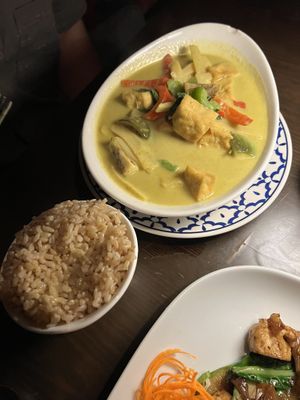 Green curry  at Nora Thai in Brooklyn