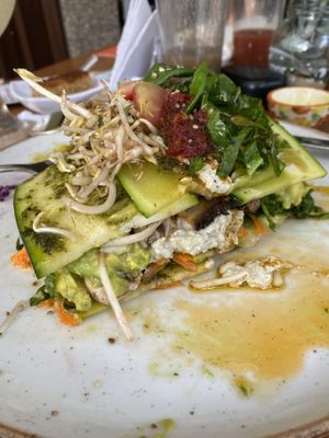 Lasaña cruda  at Saludpan in Medellin