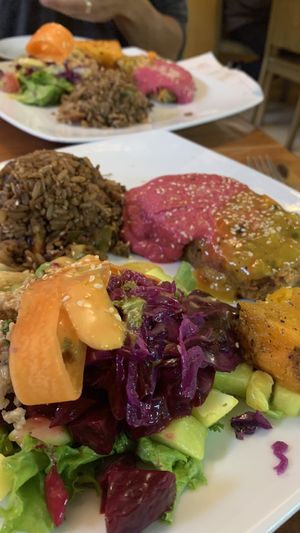 Vegan lunch entree. Large quantity and great price!  at Saludpan in Medellin