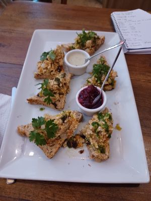 Brioche dish at Saludpan in Medellin