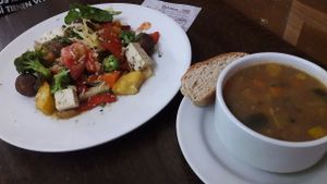 Bean soup at Saludpan in Medellin