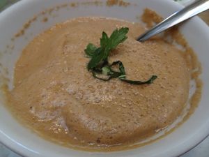 raw soup of the day at Saludpan in Medellin