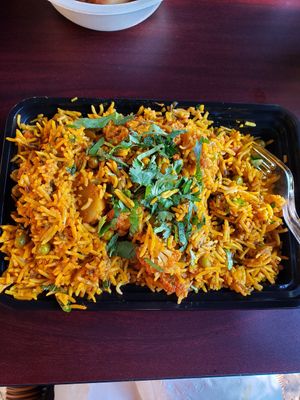 Veg. Dum Biryani at Naturally Desi in San Diego