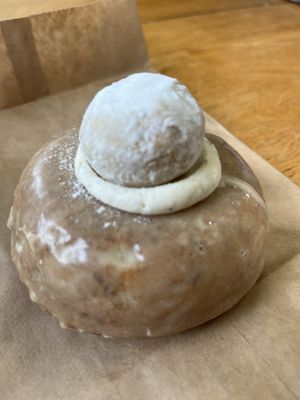 Vegan Mexican Wedding Cake Donut  at Deviant Donuts in Mystic