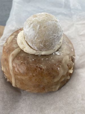 Mexican Wedding Cake Vegan Donut  at Deviant Donuts in Mystic