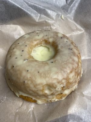 Vegan Lemon Poppyseed  at Deviant Donuts in Mystic