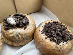 Vegan Oreo Coffee Donut  at Deviant Donuts in Mystic