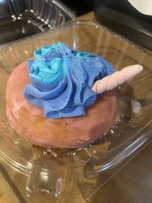 Vegan unicorn donut  at Deviant Donuts in Mystic