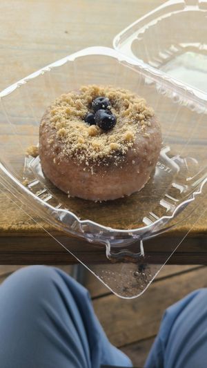 Yum! Blueberry. at Deviant Donuts in Mystic