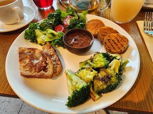 Komune signature breakfast without the eggs at Komune in Hong Kong Island