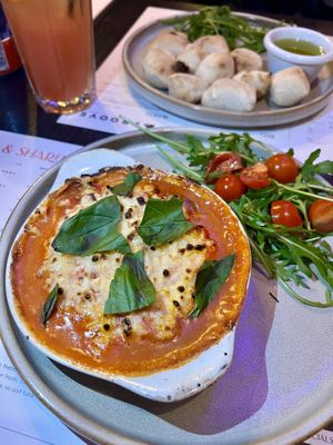 Paramogana and dough balls   at Proove Pizza in Hertford