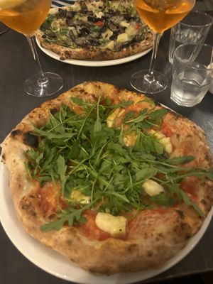 Artichoke and rocket vegan pizza  at Proove Pizza in Hertford