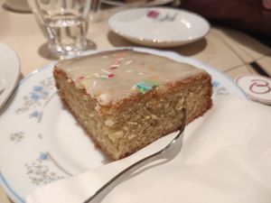 Lemon cake at Vollpension in Vienna