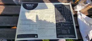 The menu at Auberge des Pêcheurs in La Celle-dunoise