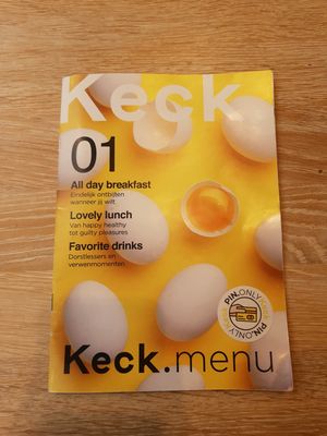 Menu at Keck. in Gouda