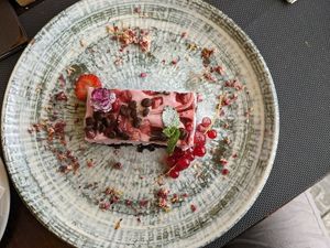 Strawberry cake at Kisfaludy Ház in Badacsony