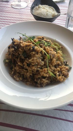 Mushroom risotto  at Churchill in Munxar