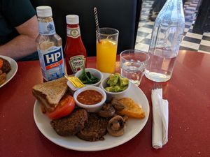 Delicious vegan breakfast at The City Cafe in Edinburgh