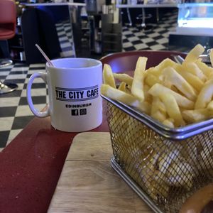 £3 mug of tea! at The City Cafe in Edinburgh