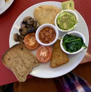 Vegan & gluten-free breakfast (pre-butter)  at The City Cafe in Edinburgh