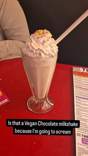 Vegan Chocolate Milkshake at The City Cafe in Edinburgh