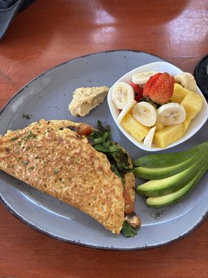 Vegan omelette😄 at Noi Bistro in Tamarindo