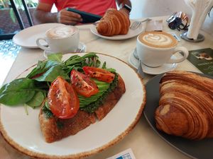 Avocado toast at Justo in Merida