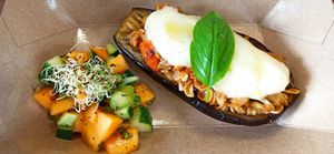 Baciami sulla boca +salade melon concombre basilic at Fenêtre sur Quai in Cerons