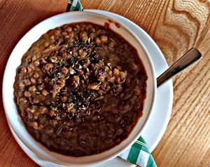 Berglinseneintopf at Ybbstalerhütte in Almhaeuser