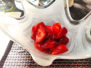 Strawberries with syrup at Waska! in Gasteiz