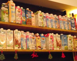 Great choice of vegan milks at Zoya - Aksakov St in Sofia