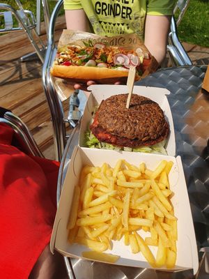 Chickpea burger at Avis in Palanga