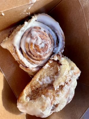 Cinnamon buns   at Foodstory Beach Hut in Aberdeen