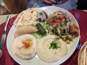 Vegetarian mixed platter at La Bekaa in Dieppe