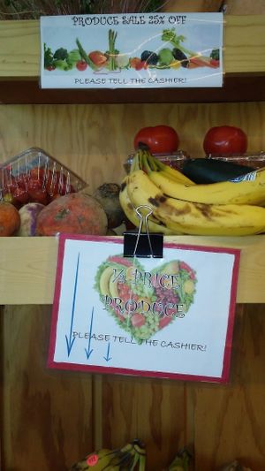 Locally-sourced and organic produce, with discount shelf for ripe and ready food at Moonflower Community Cooperative in Moab