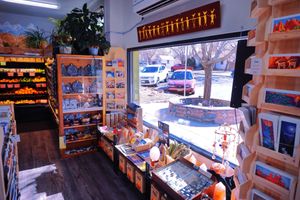 Selection of unique locally made home goods, books, cards, and gifts at Moonflower Community Cooperative in Moab