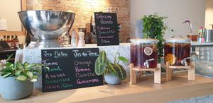 Infusion du jour / rhum arrangé maison  at Soya Comptoir Bio in Paris