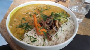 The best curry ever at Soya Comptoir Bio in Paris