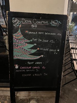 Menu  at Soya Comptoir Bio in Paris