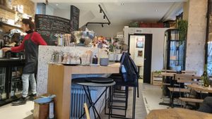 Inside at Soya Comptoir Bio in Paris