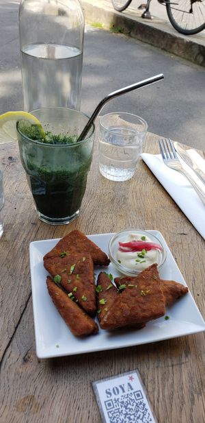 Tempeh at Soya Comptoir Bio in Paris